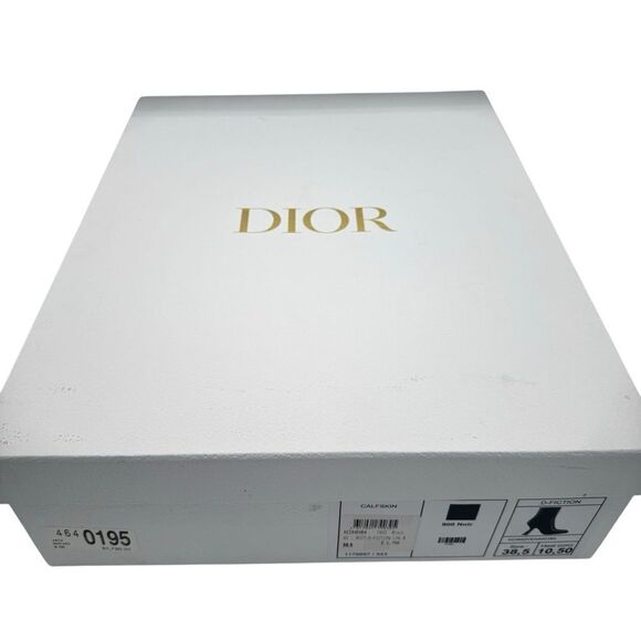 Christian Dior D-Fiction Leather Heeled Ankle Boot Noir Black Size 8.5 - Picture 15 of 16